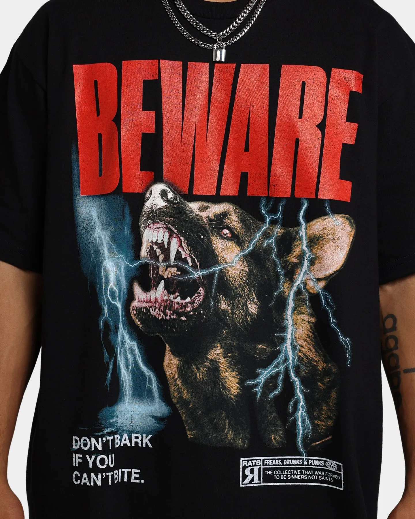 Rats Get Fat Beware T-Shirt Black