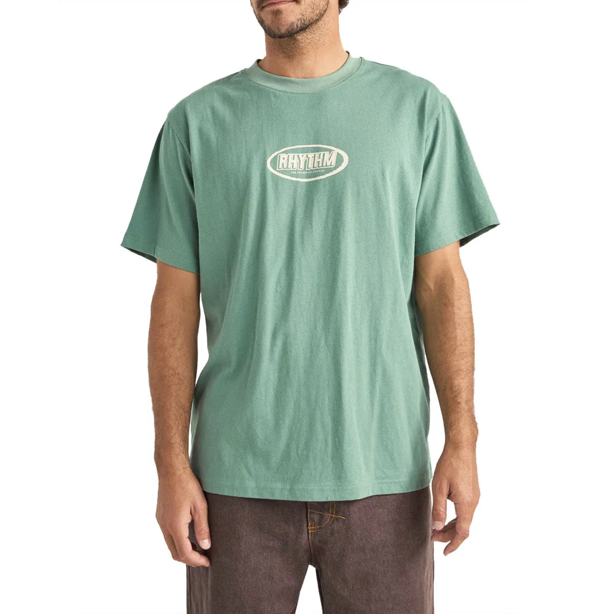 Rhythm Elliptic Printed Vintage T-Shirt - Vintage Green