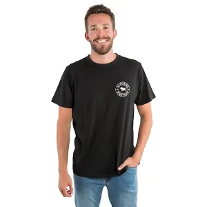 Ringers Western Signature Bull Men's Loose T-Shirt - Black with White Print