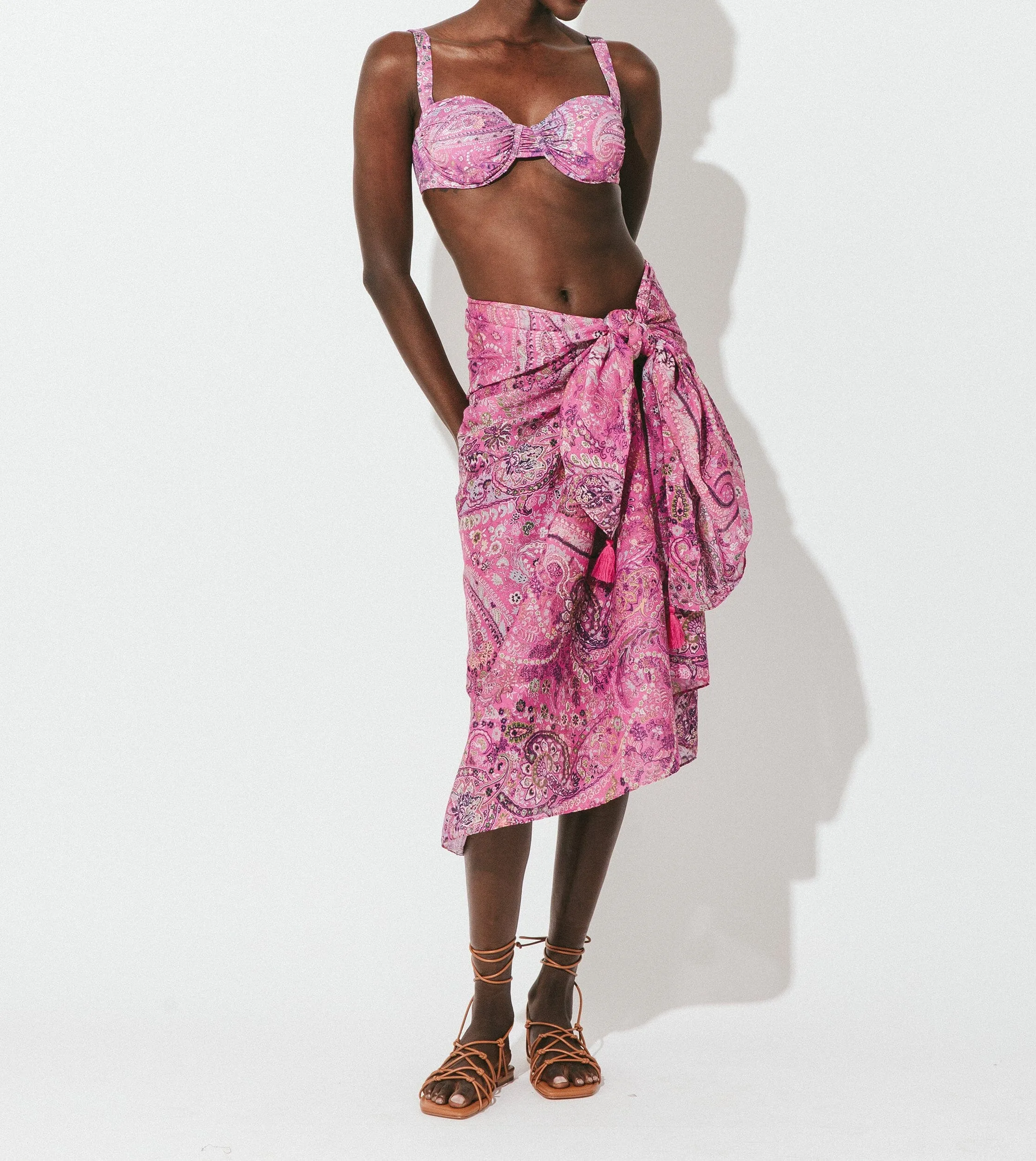 Sarong | Caymen Paisley Pink