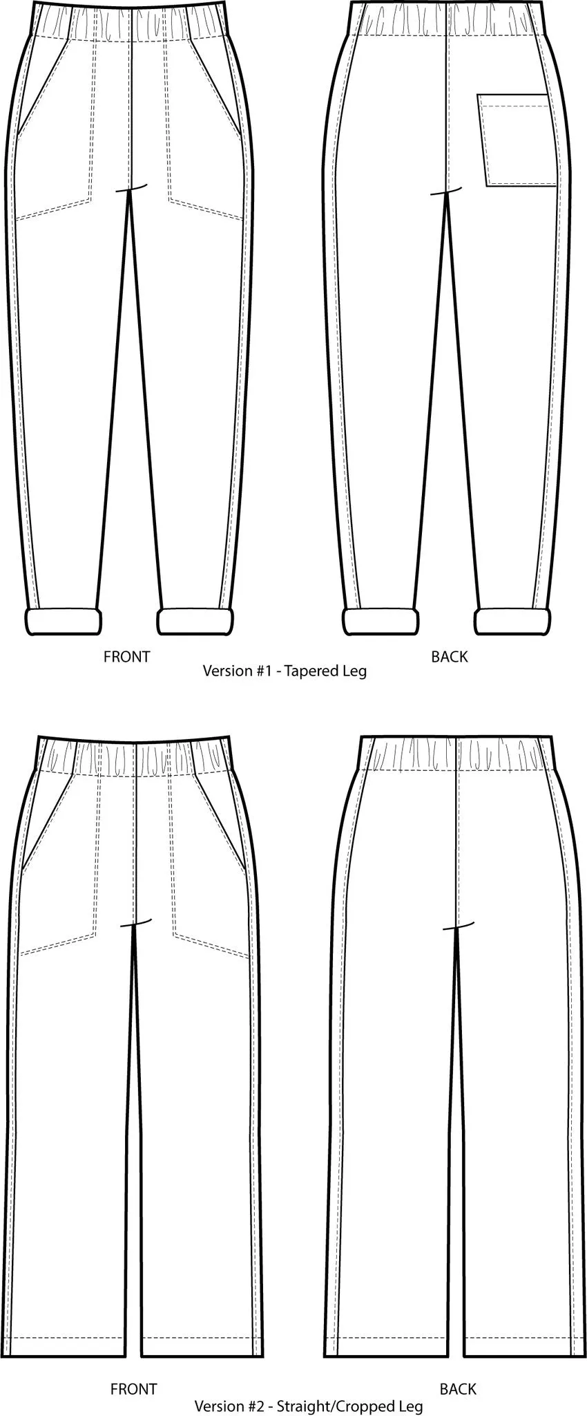 Sew House Seven, Free Range Slacks Pattern, two size ranges