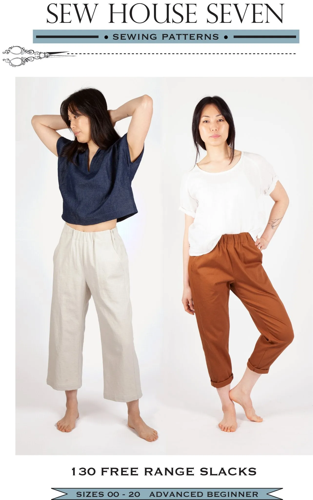 Sew House Seven, Free Range Slacks Pattern, two size ranges