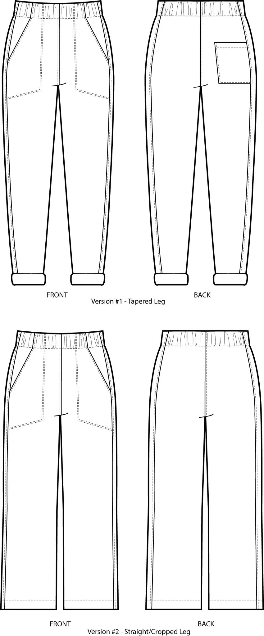 Sew House Seven, Free Range Slacks Pattern, two size ranges
