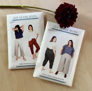 Sew House Seven, Free Range Slacks Pattern, two size ranges