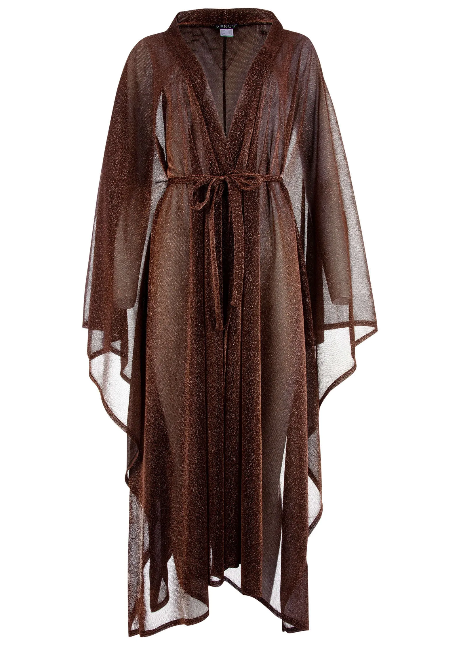Shimmer Kimono Cover-Up - Mahogany