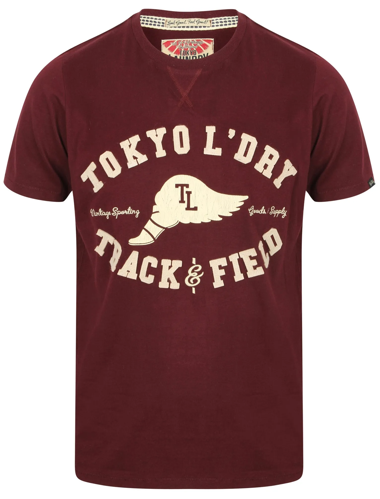 Springfield Motif Cotton T-Shirt In Wine Tasting - Tokyo Laundry