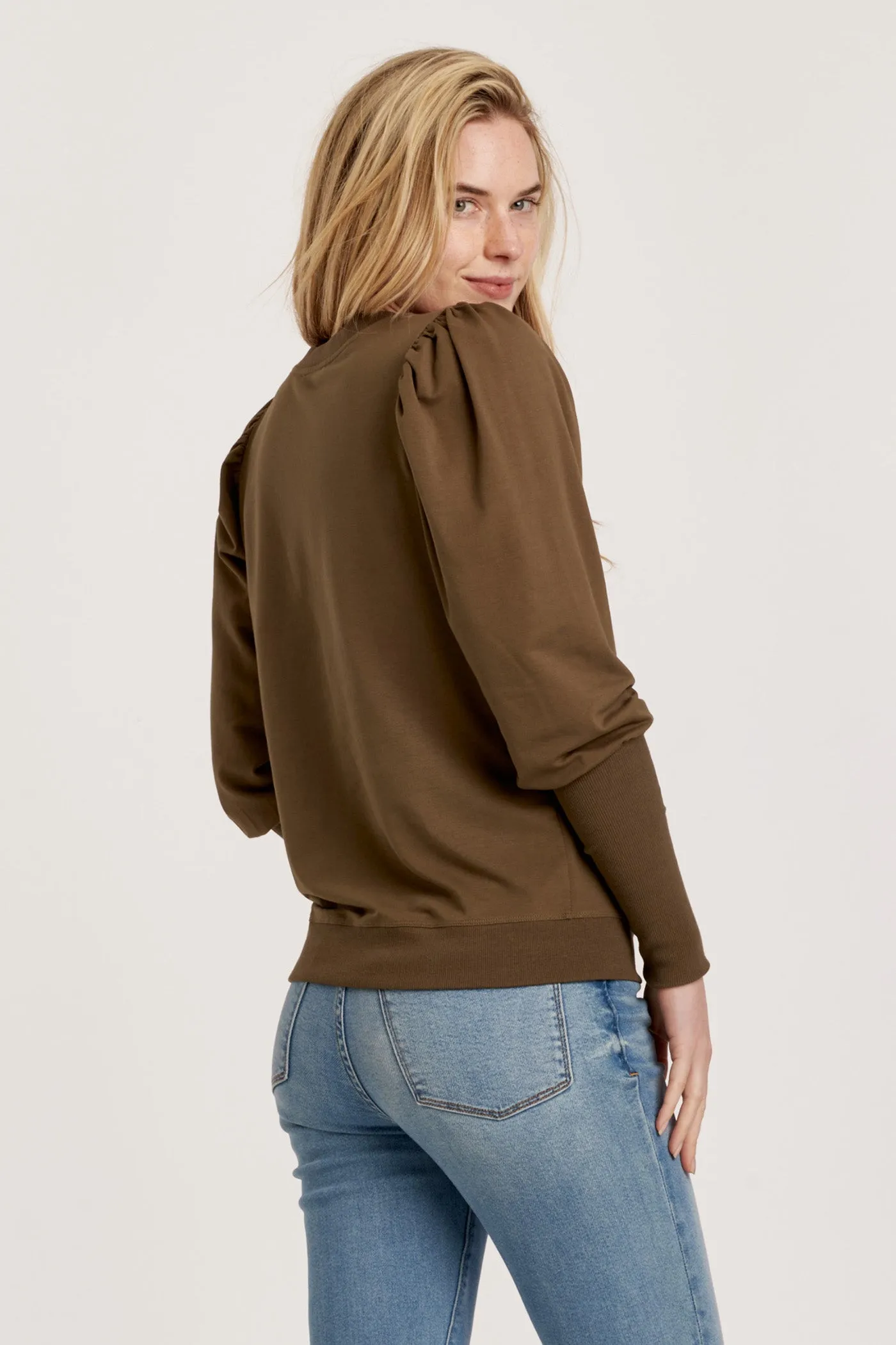 Tara Crewneck Top- Vineyard