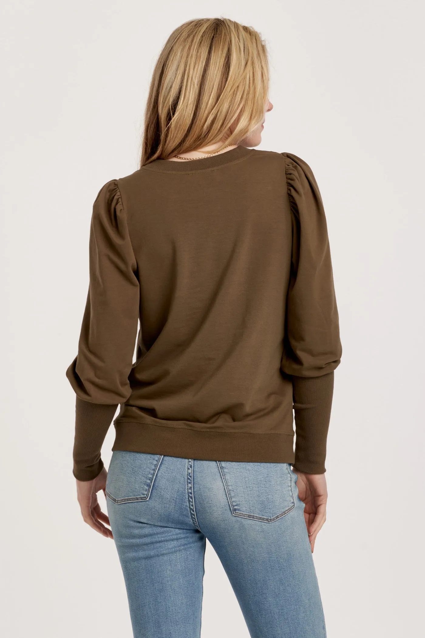 Tara Crewneck Top- Vineyard