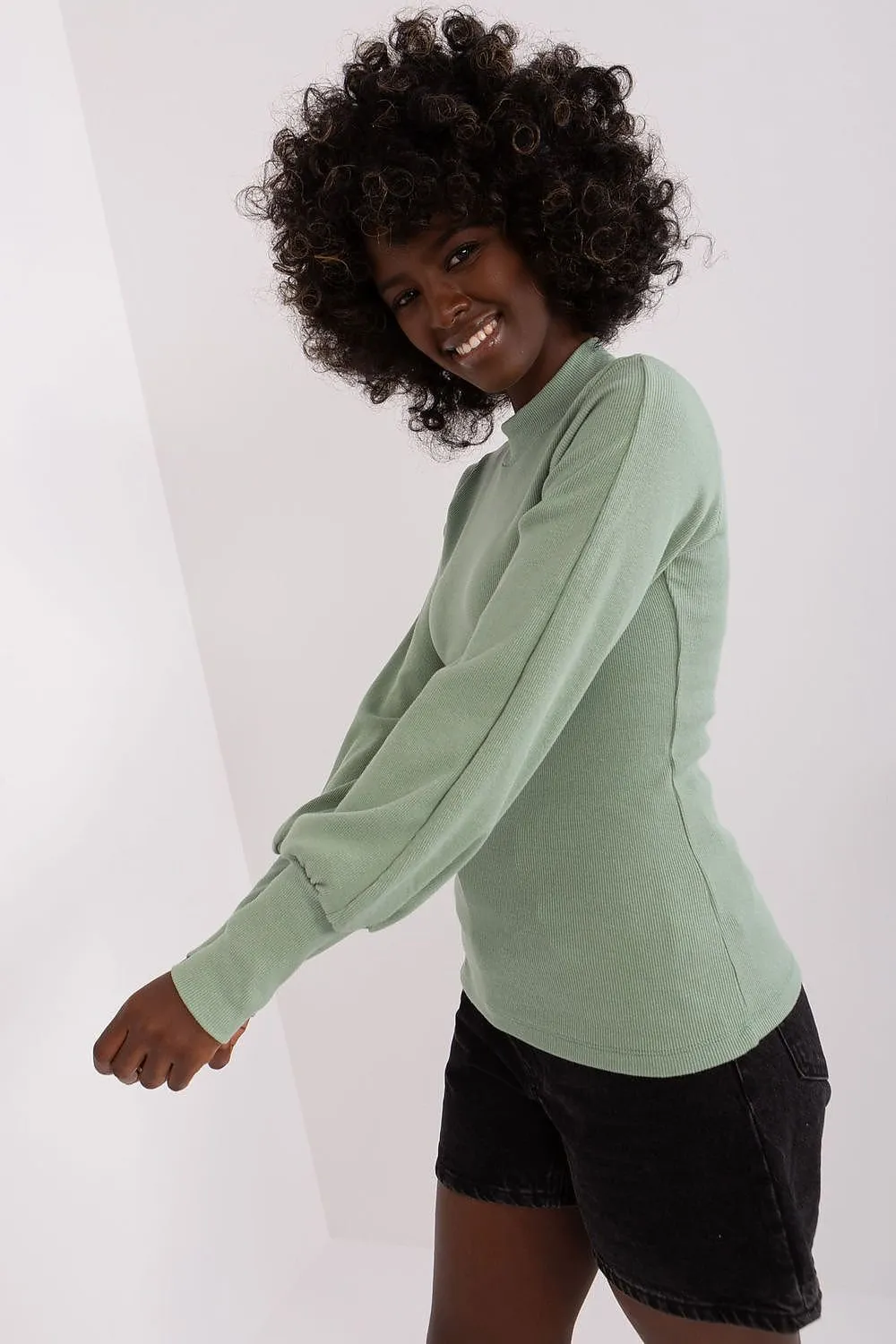 TEEK - Sweet Stretch Puff Sleeve Blouse