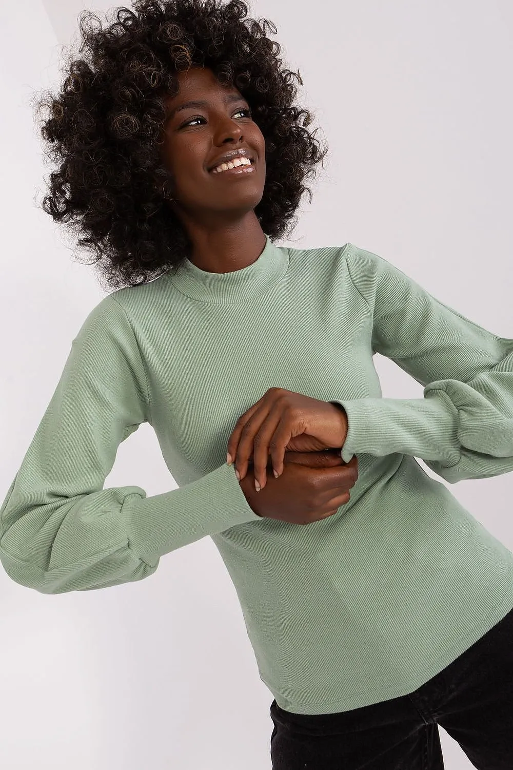 TEEK - Sweet Stretch Puff Sleeve Blouse