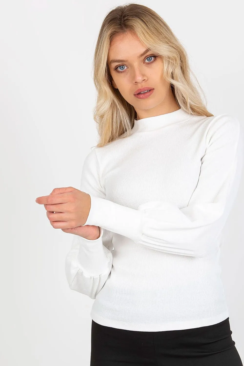 TEEK - Sweet Stretch Puff Sleeve Blouse