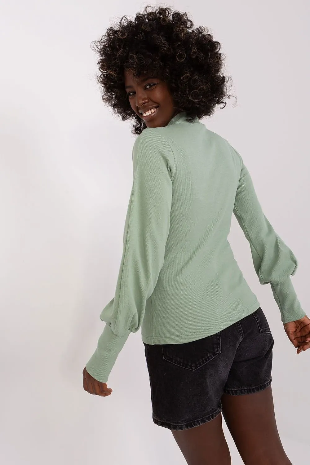 TEEK - Sweet Stretch Puff Sleeve Blouse
