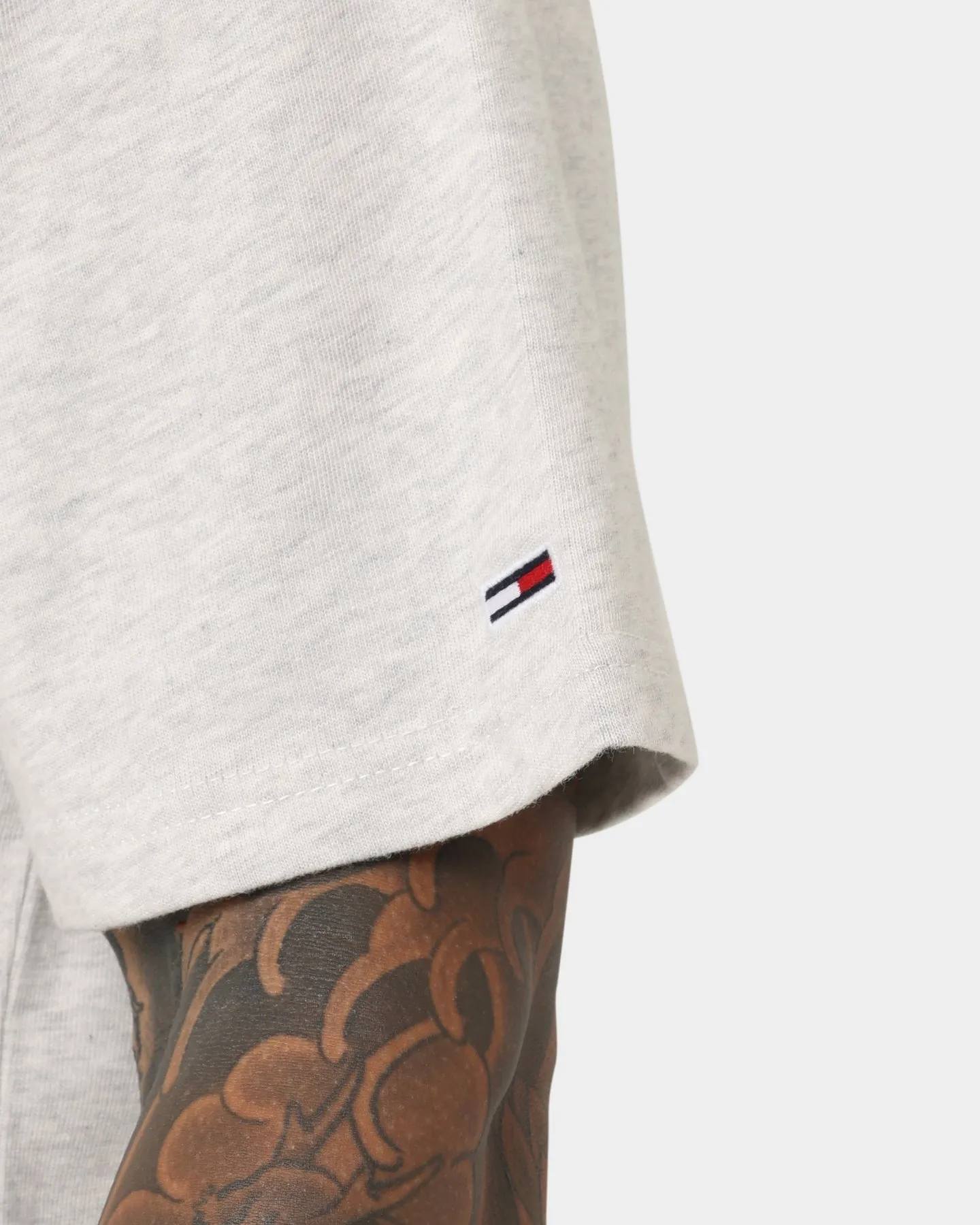 Tommy Jeans Half N Half College T-Shirt Silver Grey Heather