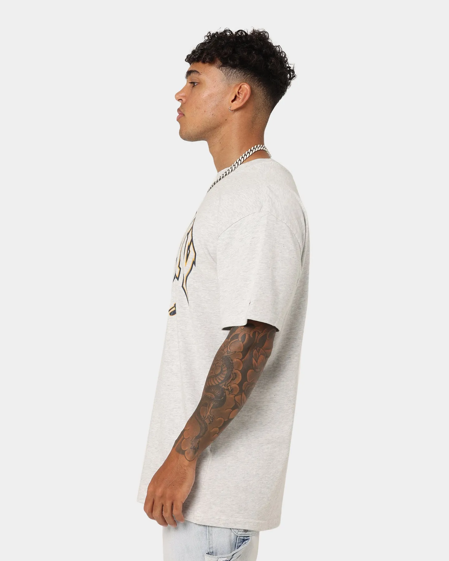 Tommy Jeans Half N Half College T-Shirt Silver Grey Heather