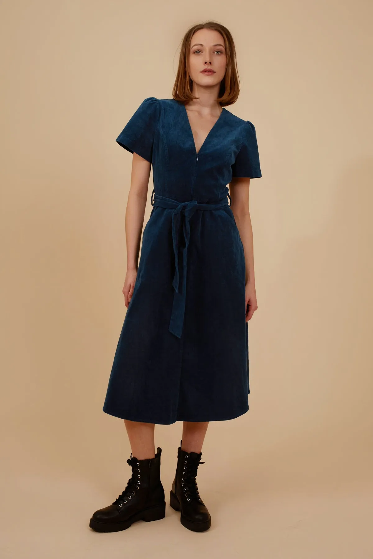 Traffic People Trespass Dress-Blue-TPT12769033