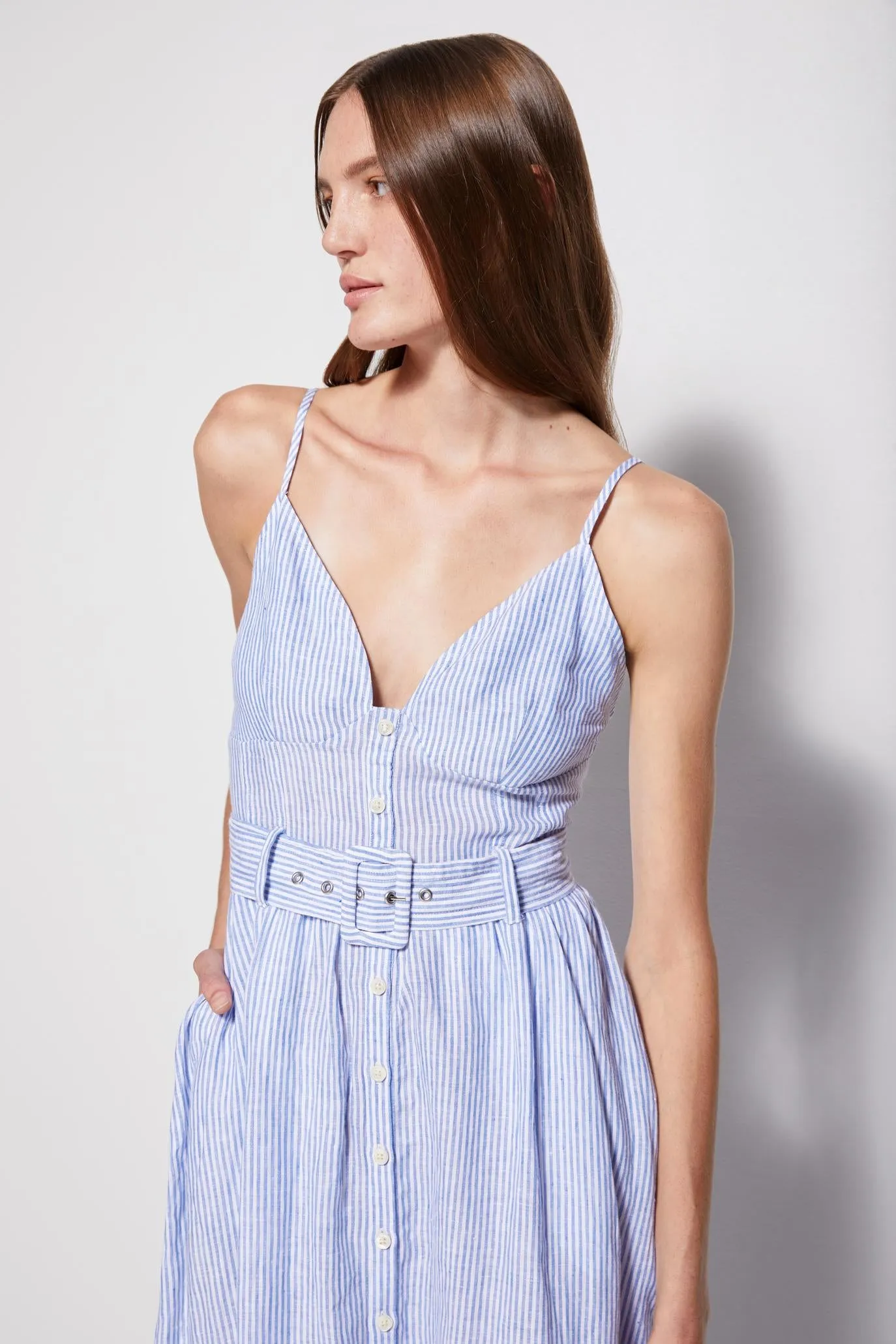 Vicky Linen Midi Dress