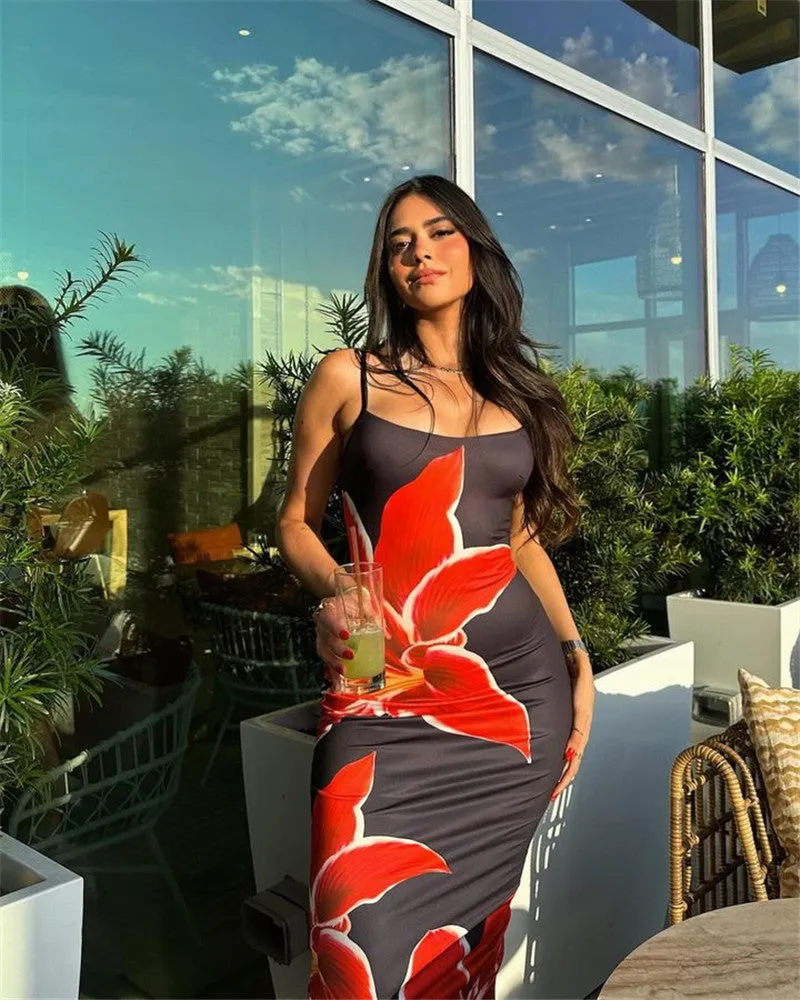 Vvsha Gracen Large Floral Maxi Dress