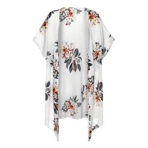 White Floral Kimono