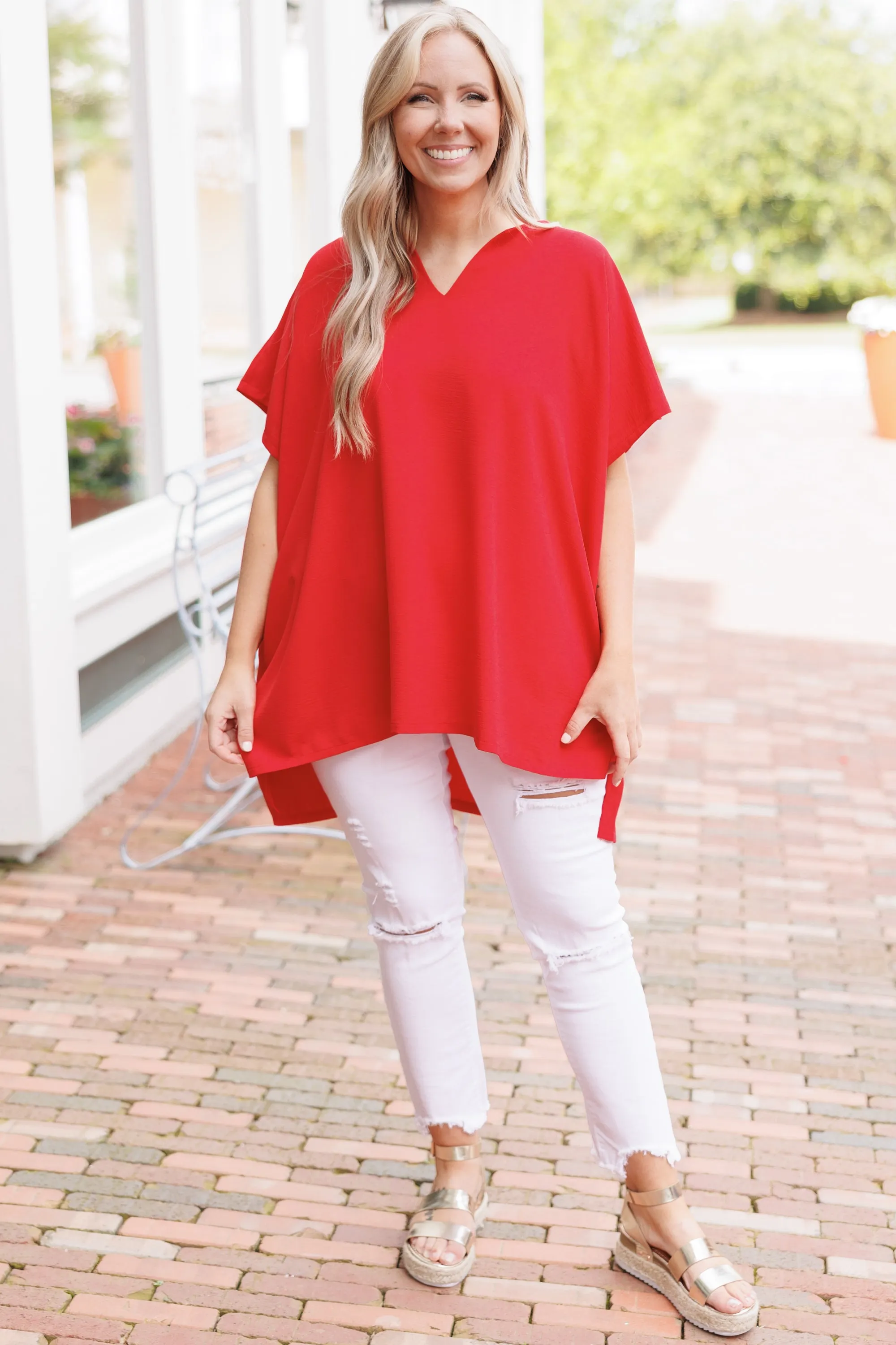 Wondering About You Top, Red