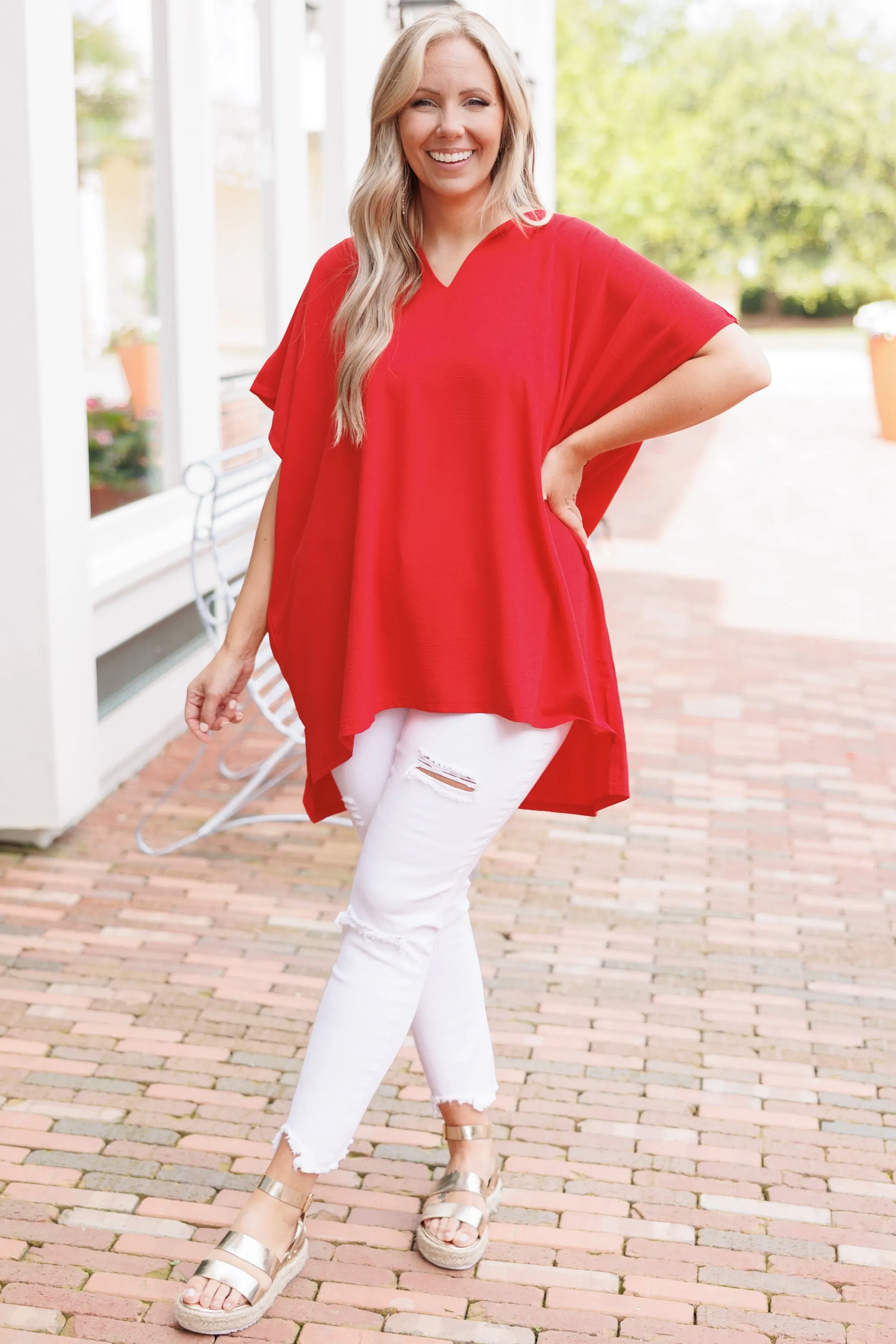 Wondering About You Top, Red