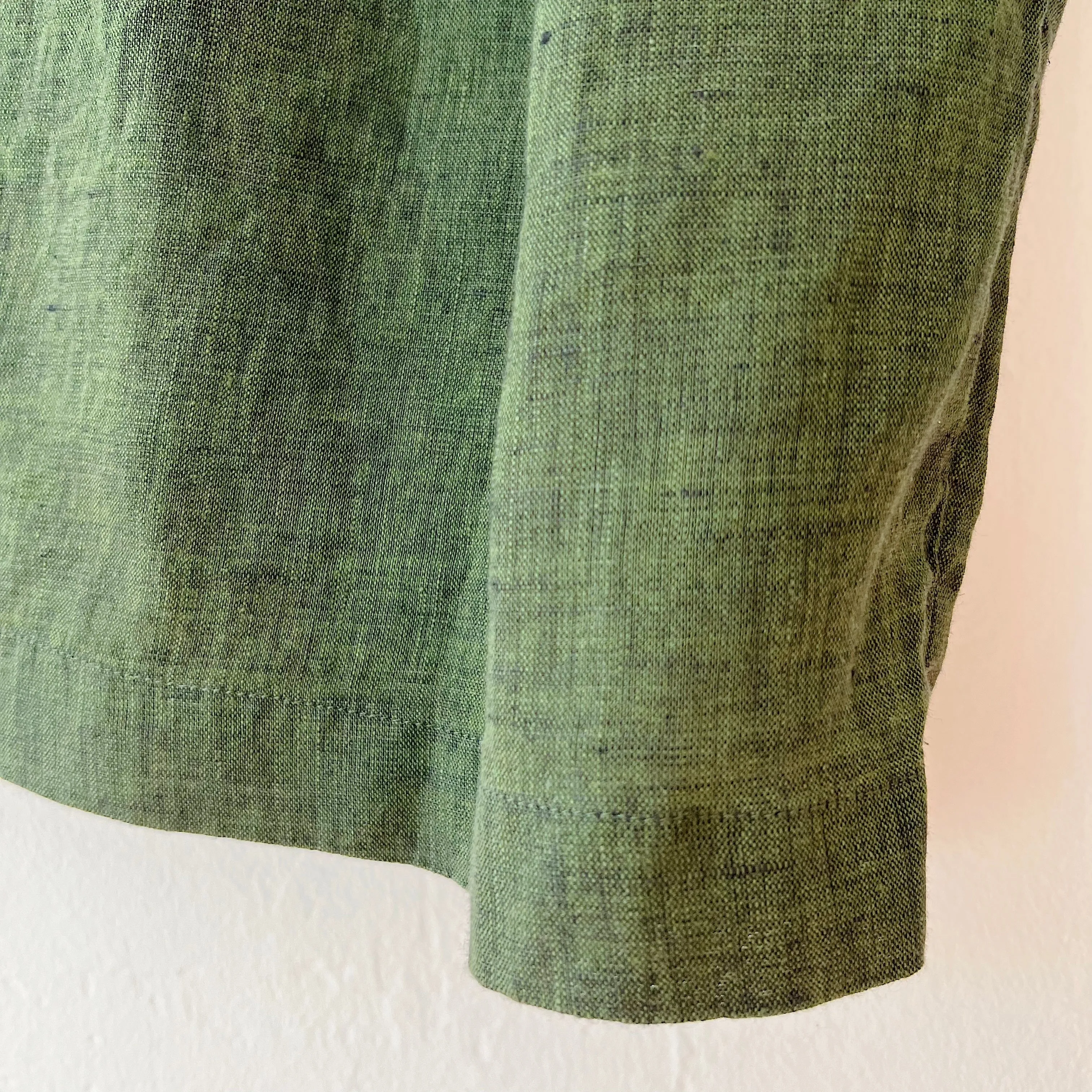 Yuvita | Crop Wide Leg Pants in Green Melange